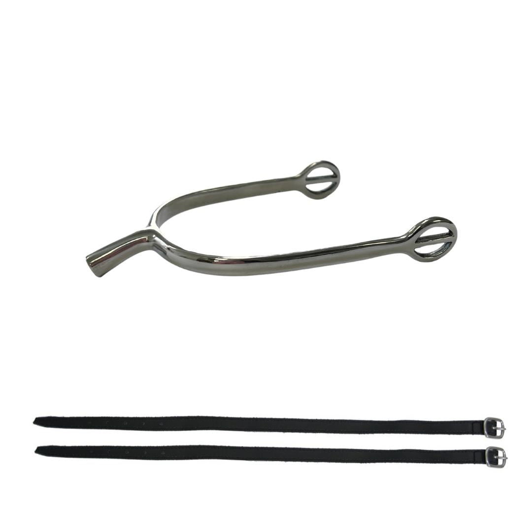 AJ Tack Men's Prince of Wales English Spurs and Leather Straps