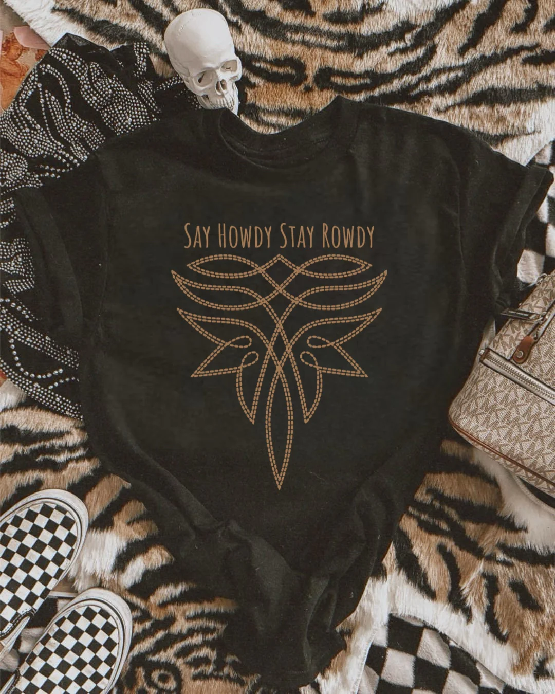 Say Howdy Stay Rowdy Kids–Adult Shirt – Graphic Tee, Long Sleeve & Crewneck.