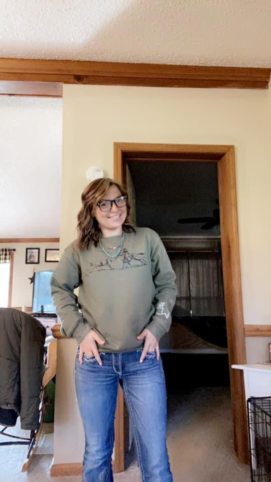 Calf Roping Fleece Crewneck