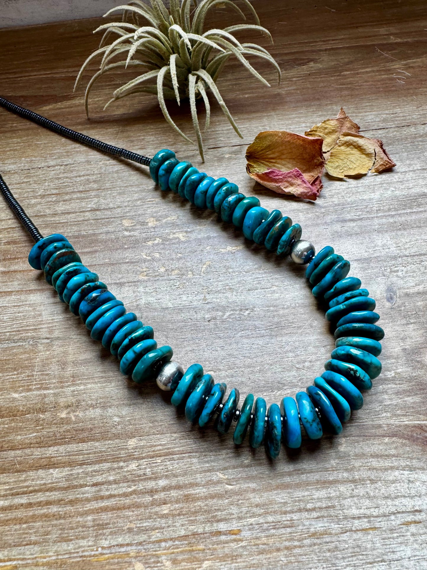 23-Inch Deep Blue Turquoise Necklace & Sterling Accents – Exclusive to The Bijoux FAB