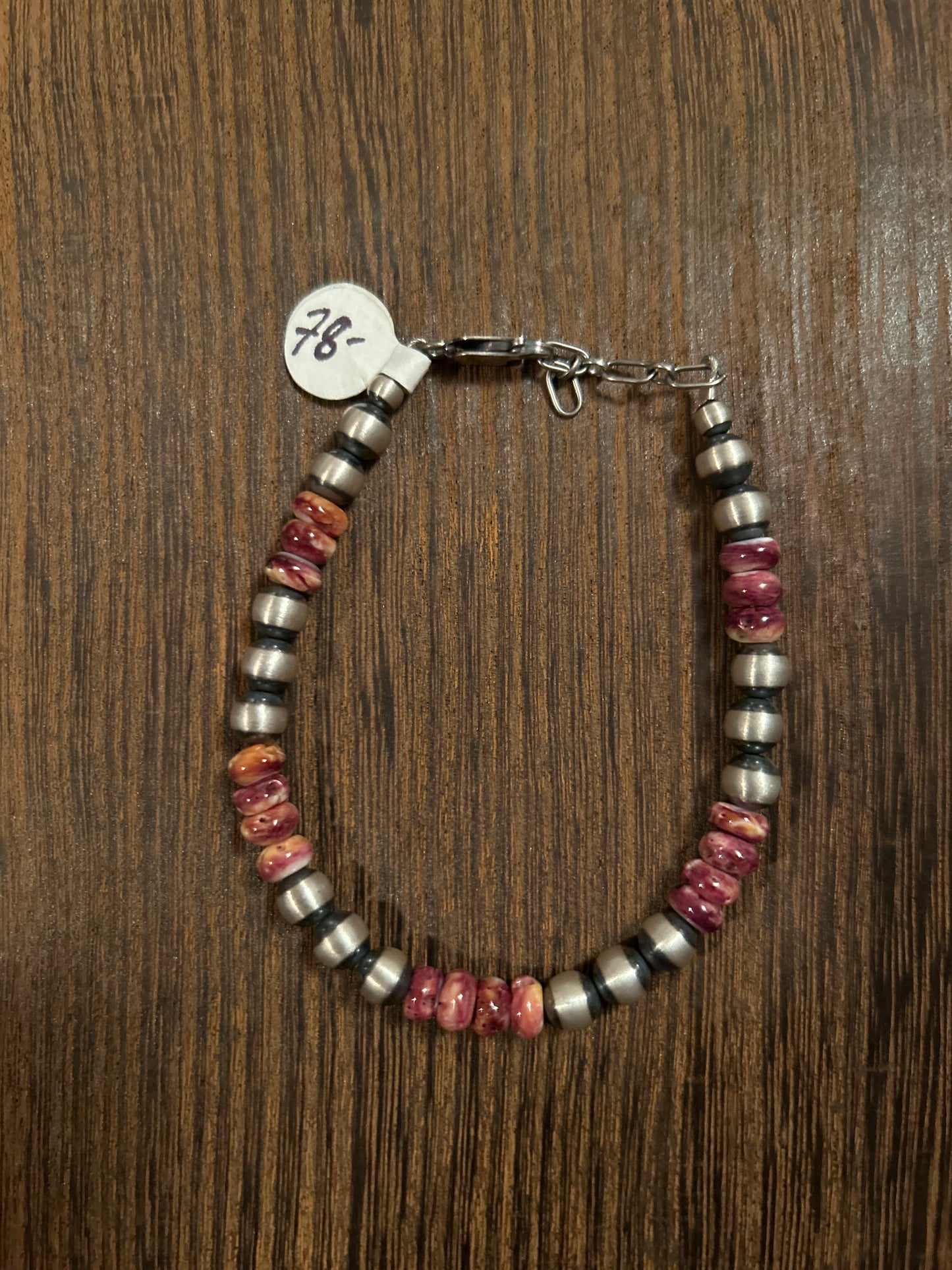 Purple Spiny Oyster and Pearls Bracelet