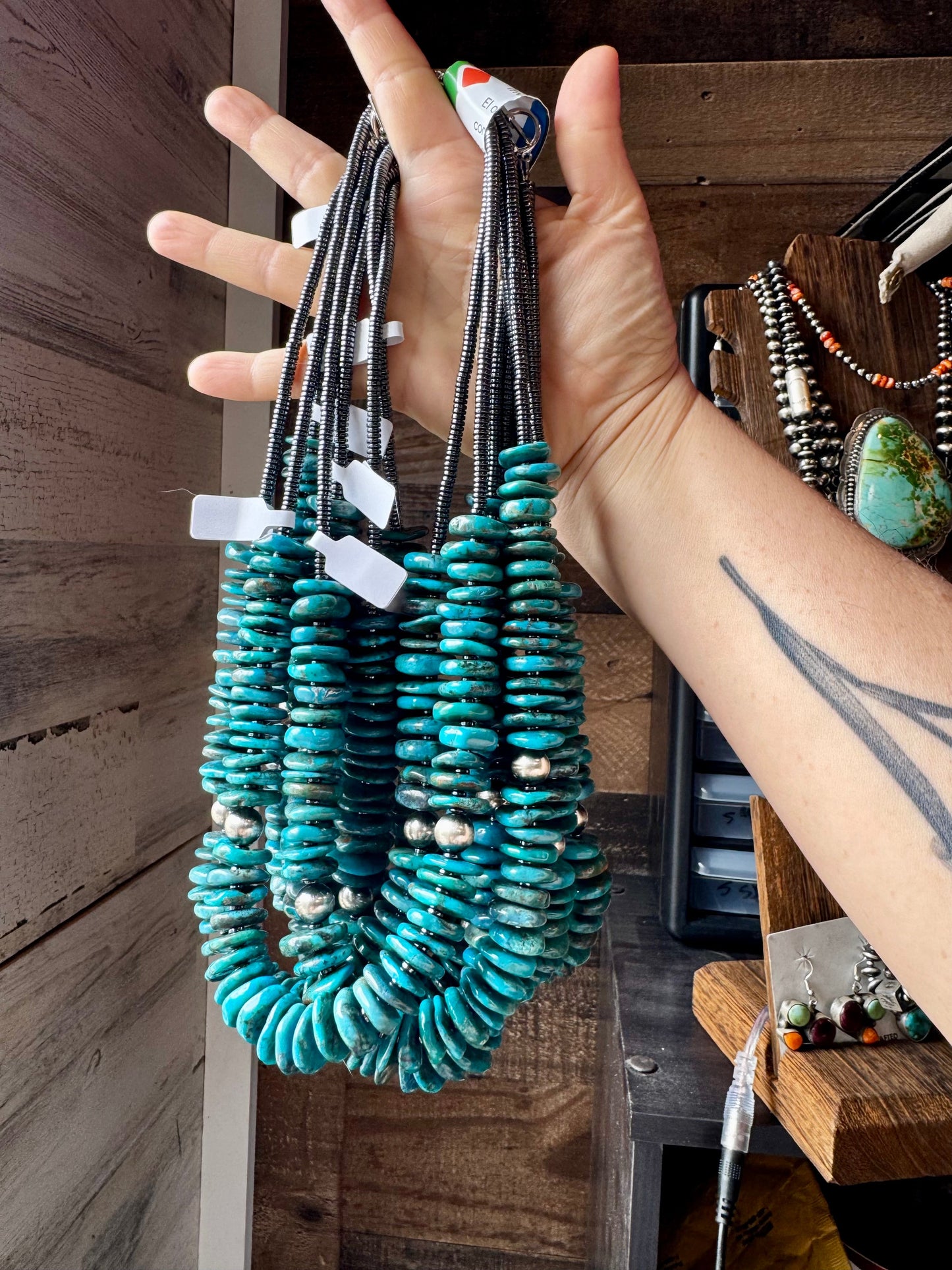 23-Inch Deep Blue Turquoise Necklace & Sterling Accents – Exclusive to The Bijoux FAB