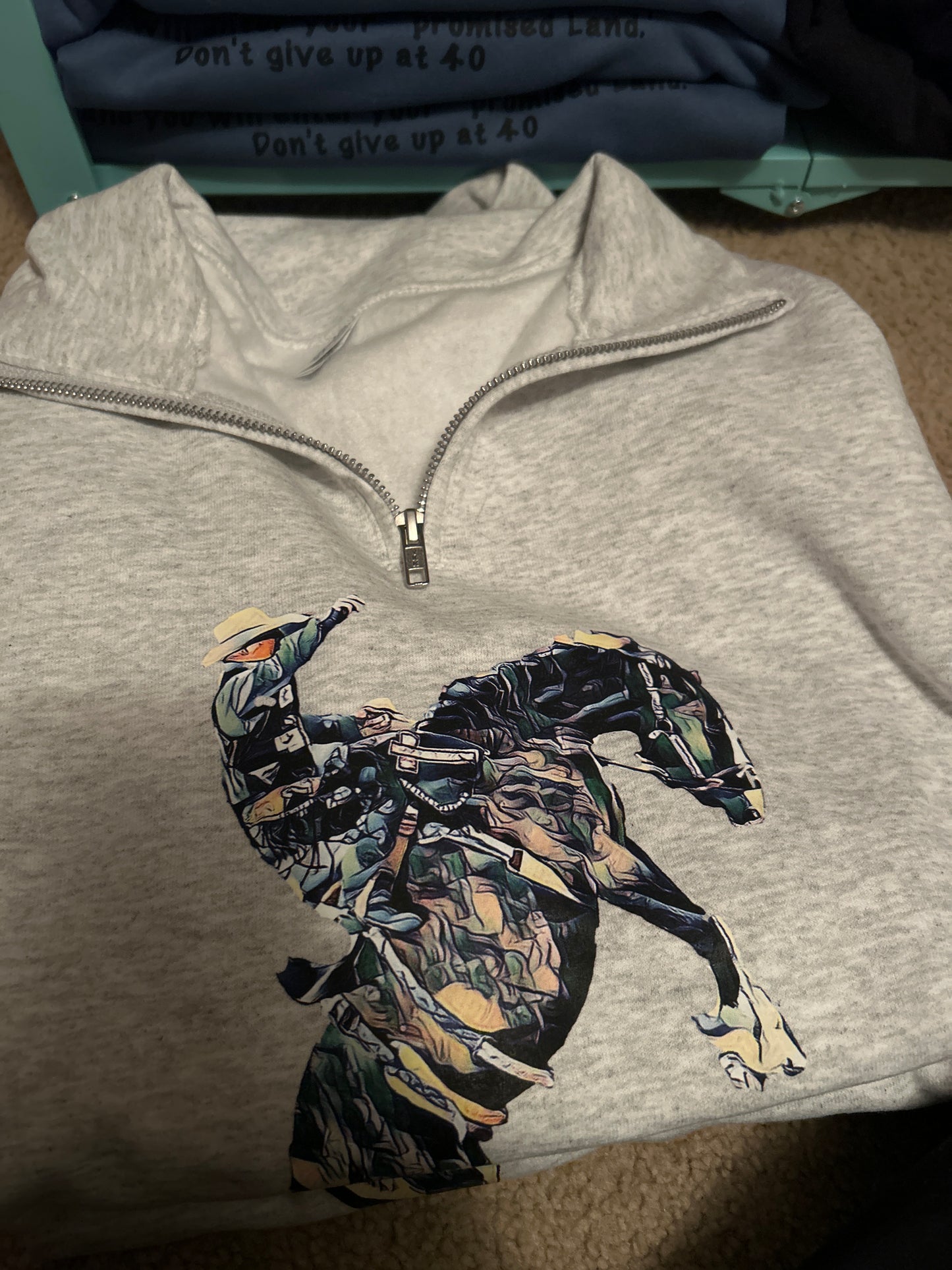 Bucking Horse Quarter Zip