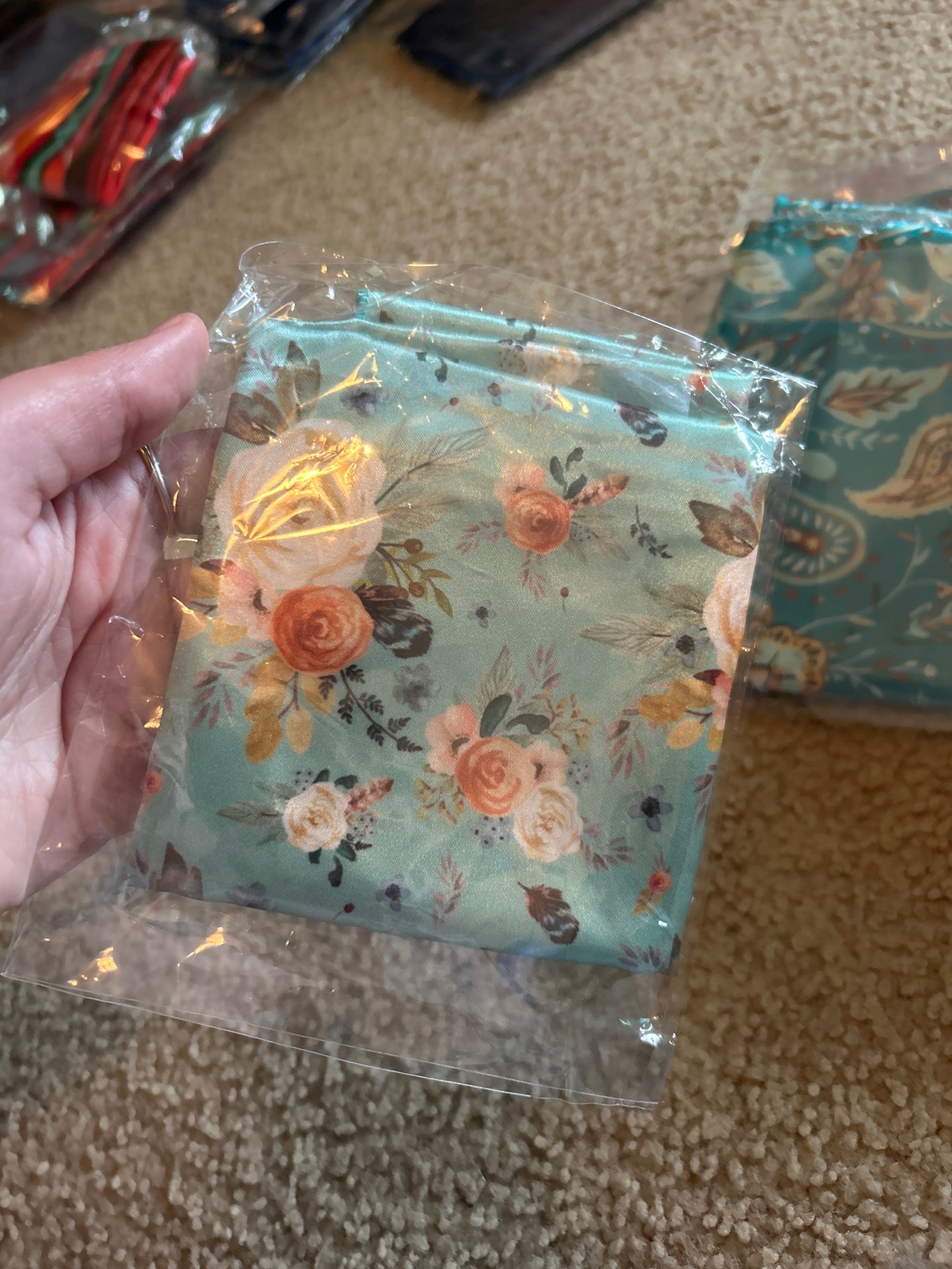 Teal Floral Mini Wildrag