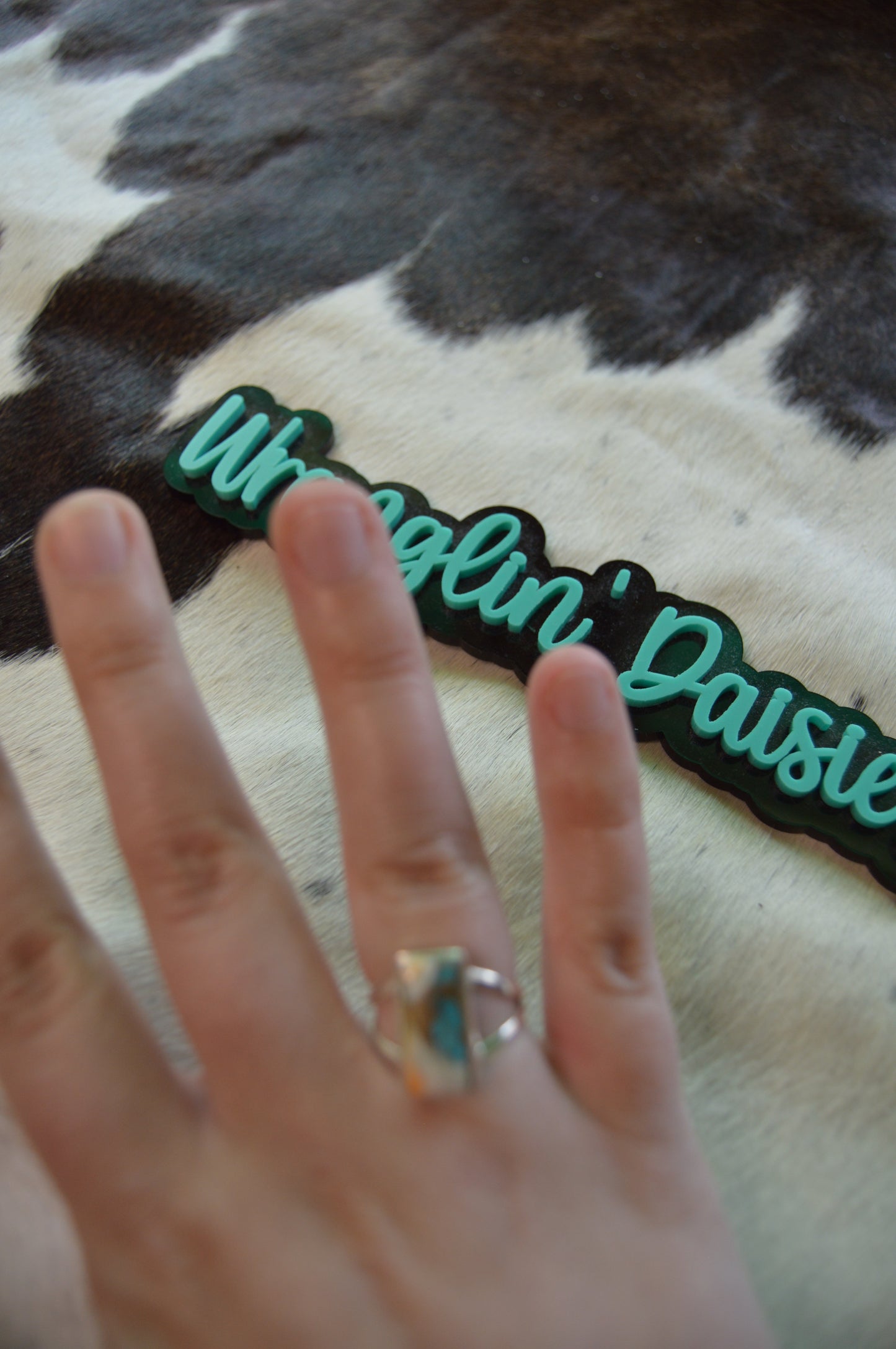 Size 7 Spiny Oyster & Turquoise Ring