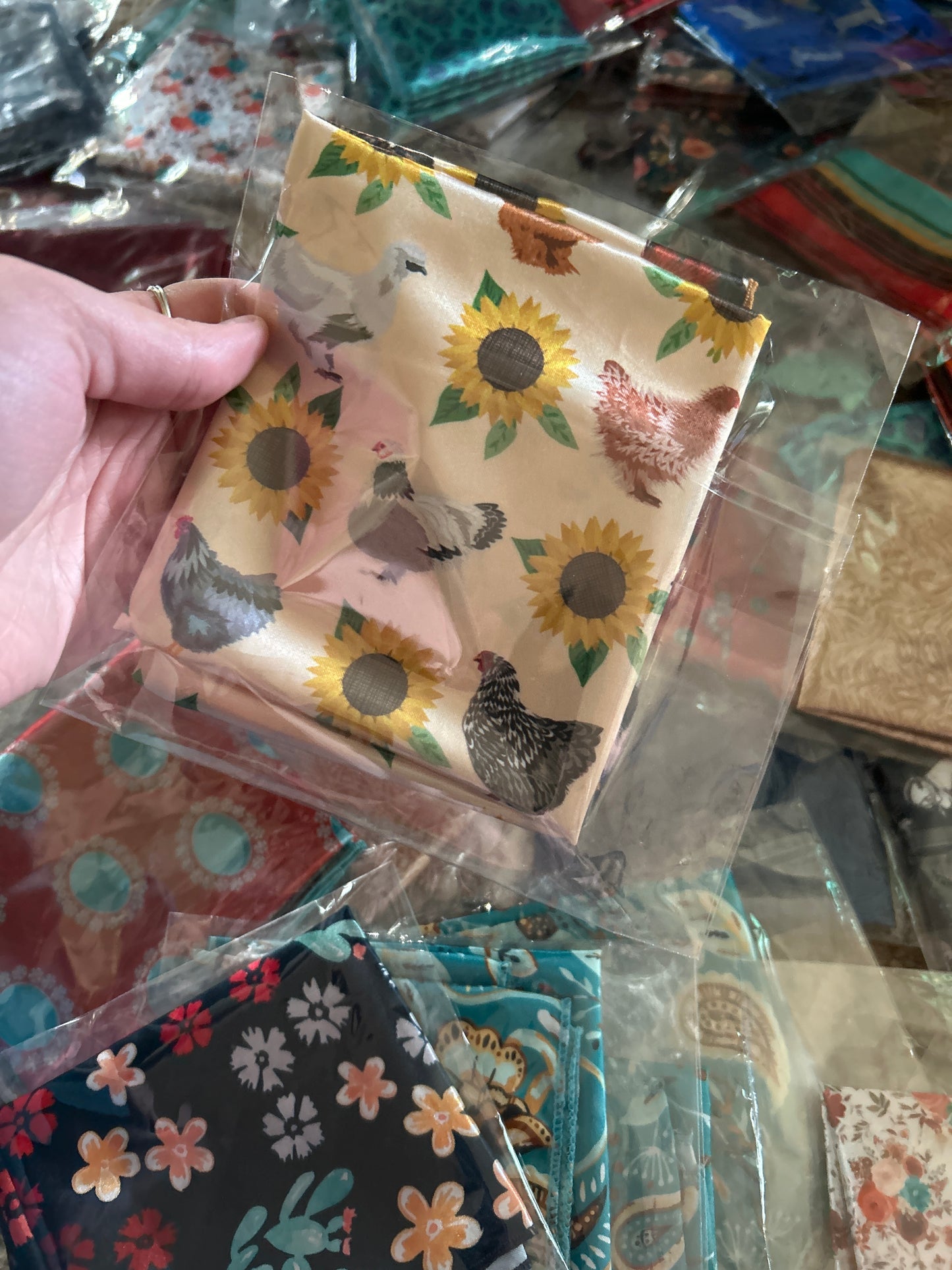 Chickens & Sunflowers Mini Wildrags