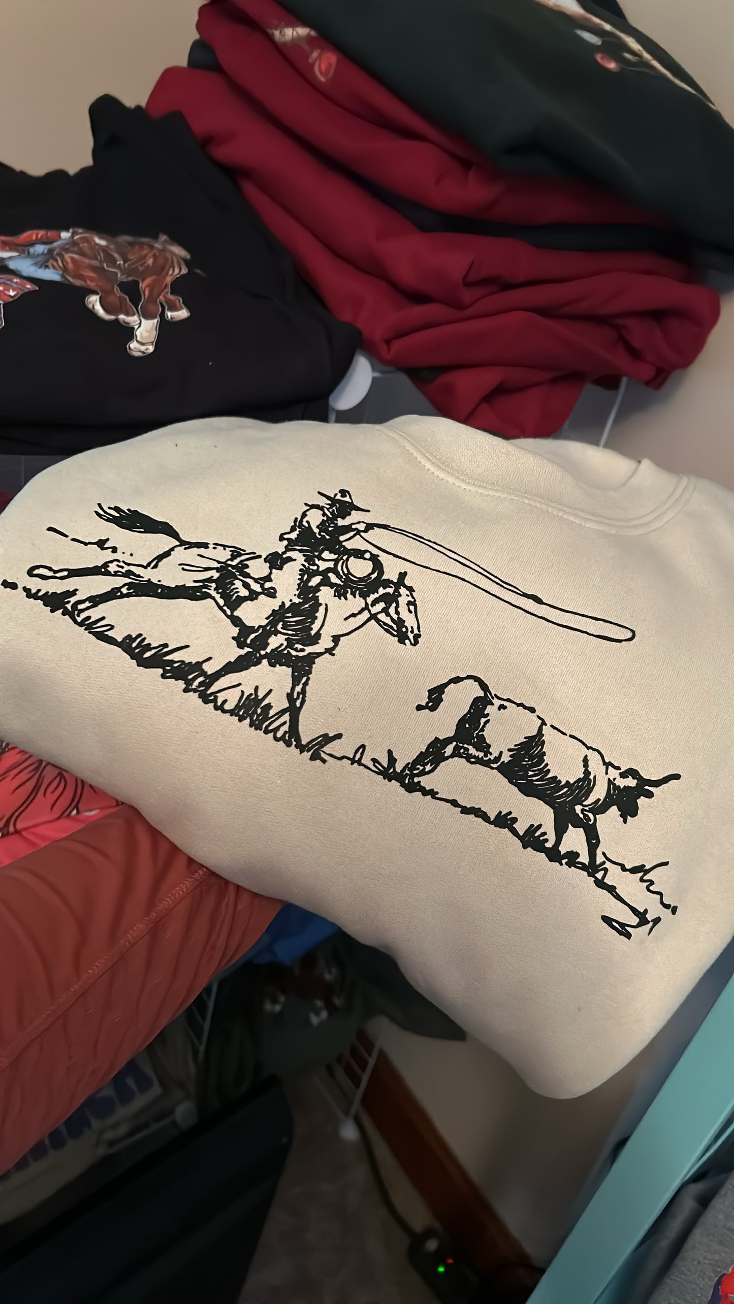 Calf Roping Fleece Crewneck