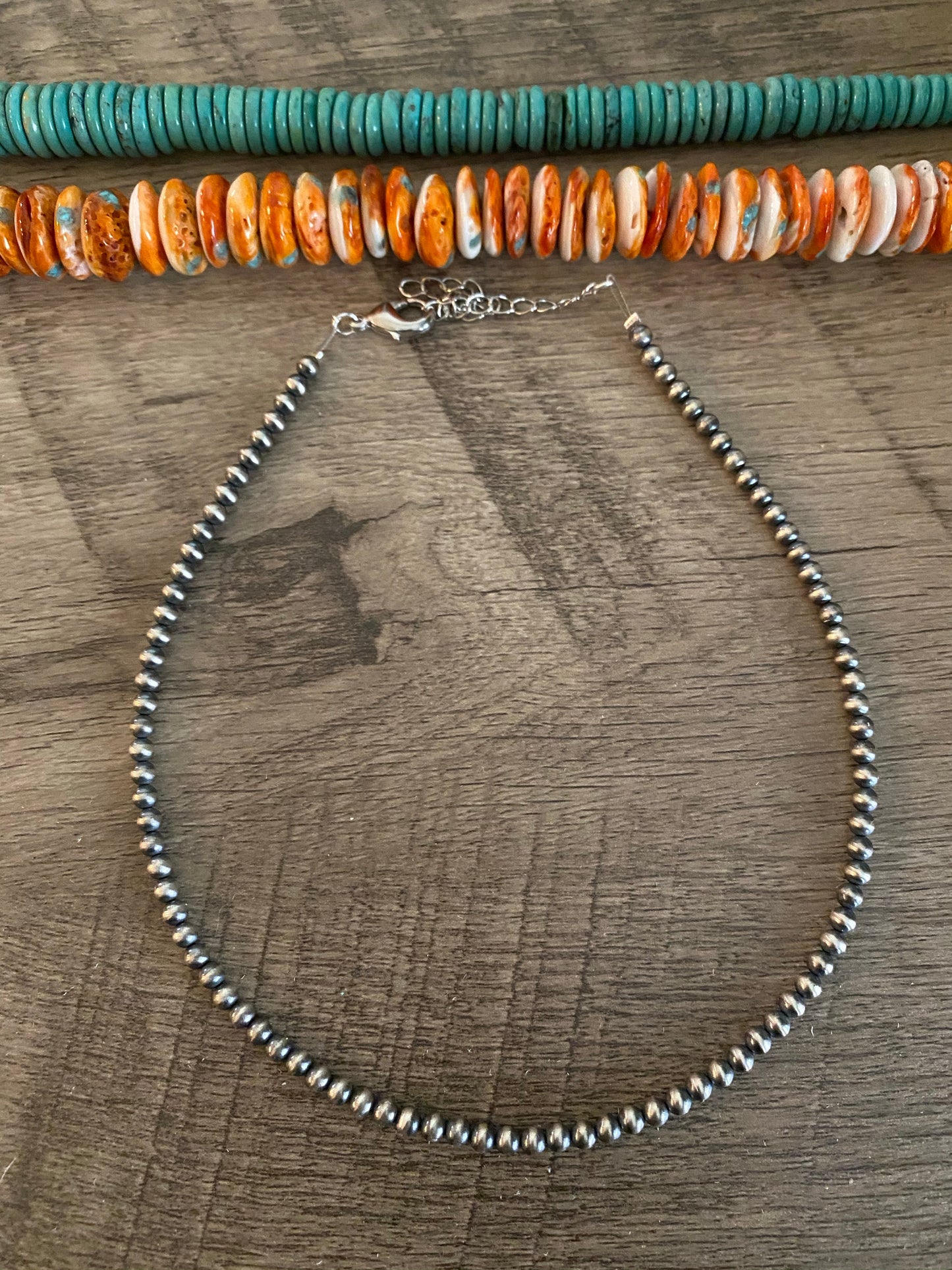 Real Sterling Silver Pearls Choker - 14 inches