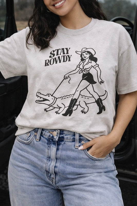 Bella CanvasStay Rowdy Cowgirl Graphic Tee