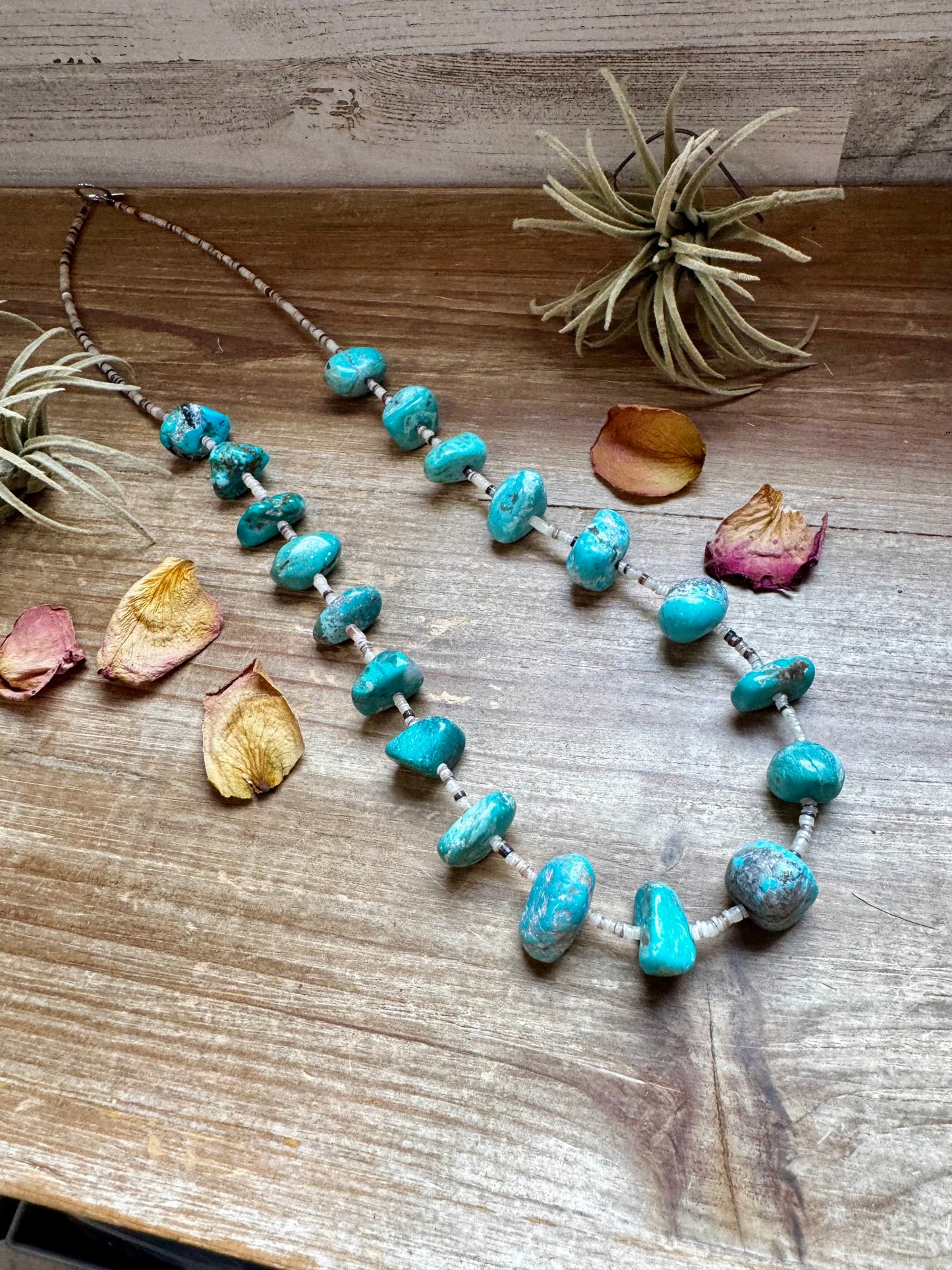 31 inch - American Rodeo Collection - Shell & Turquoise Nuggets