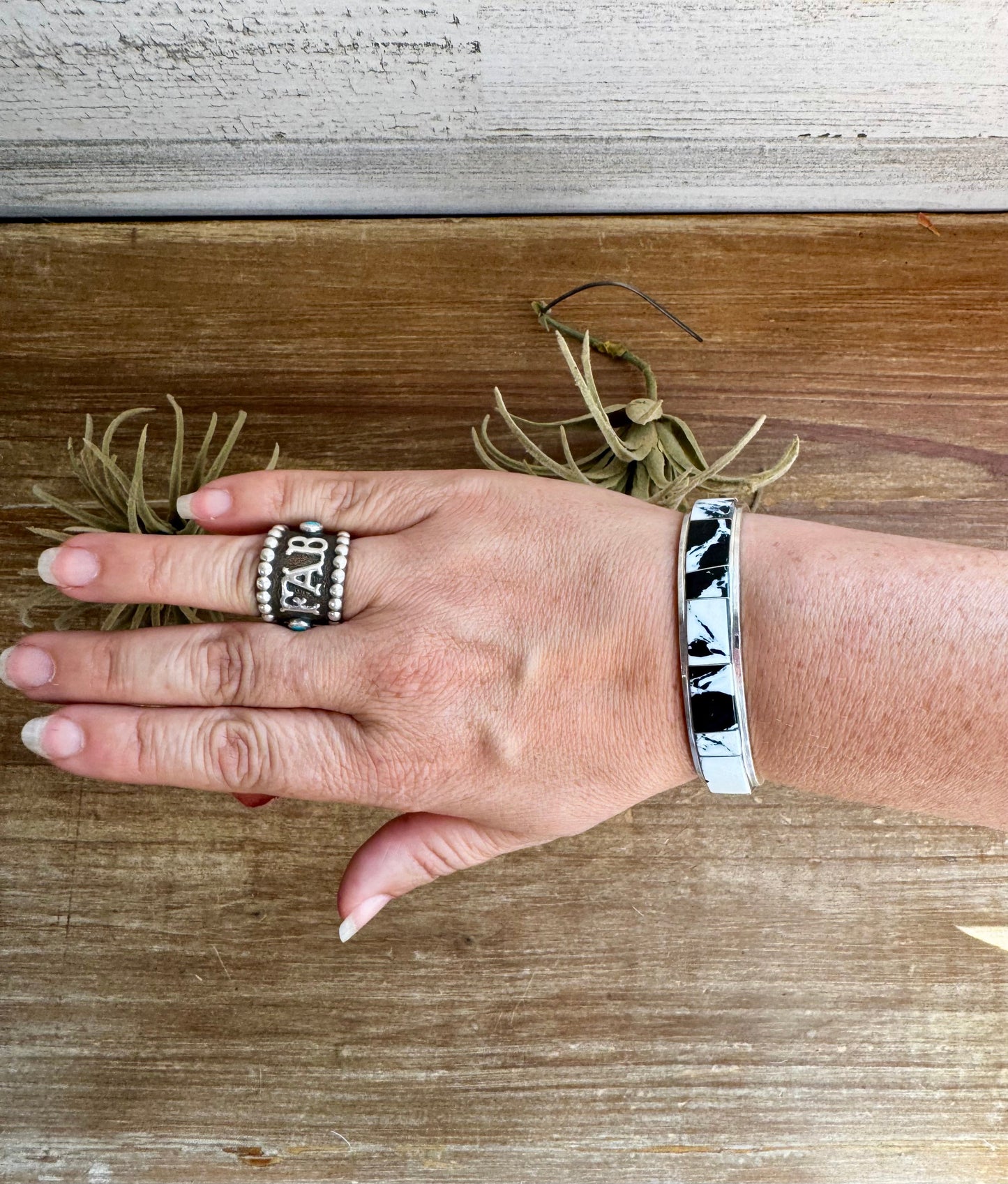 White Buffalo Cuff – Sterling Silver – SF Stamp by Steve Francisco