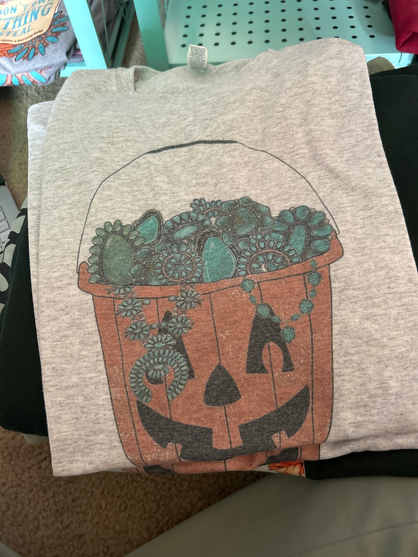 Turquoise Pumpkin tee