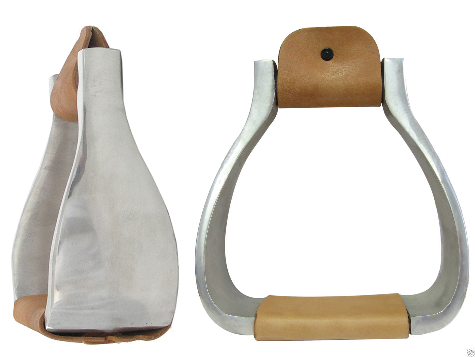 AJ Tack Engraved Aluminum Wide Bell Stirrups