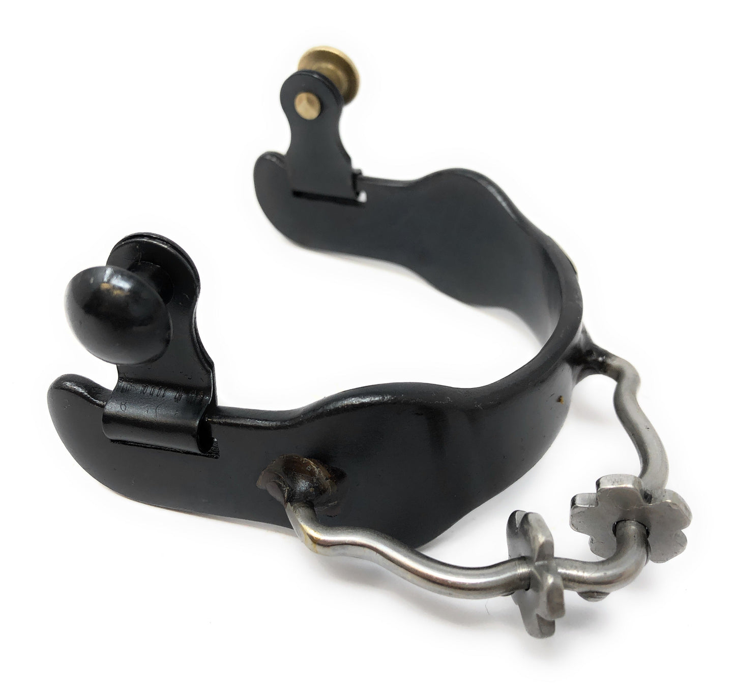 AJ Tack Ladies Antique Brown Pirate Skull Bumper Spurs with Rowels