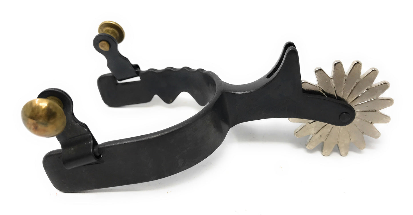 AJ Tack Youth Antique Brown Hearts Spurs