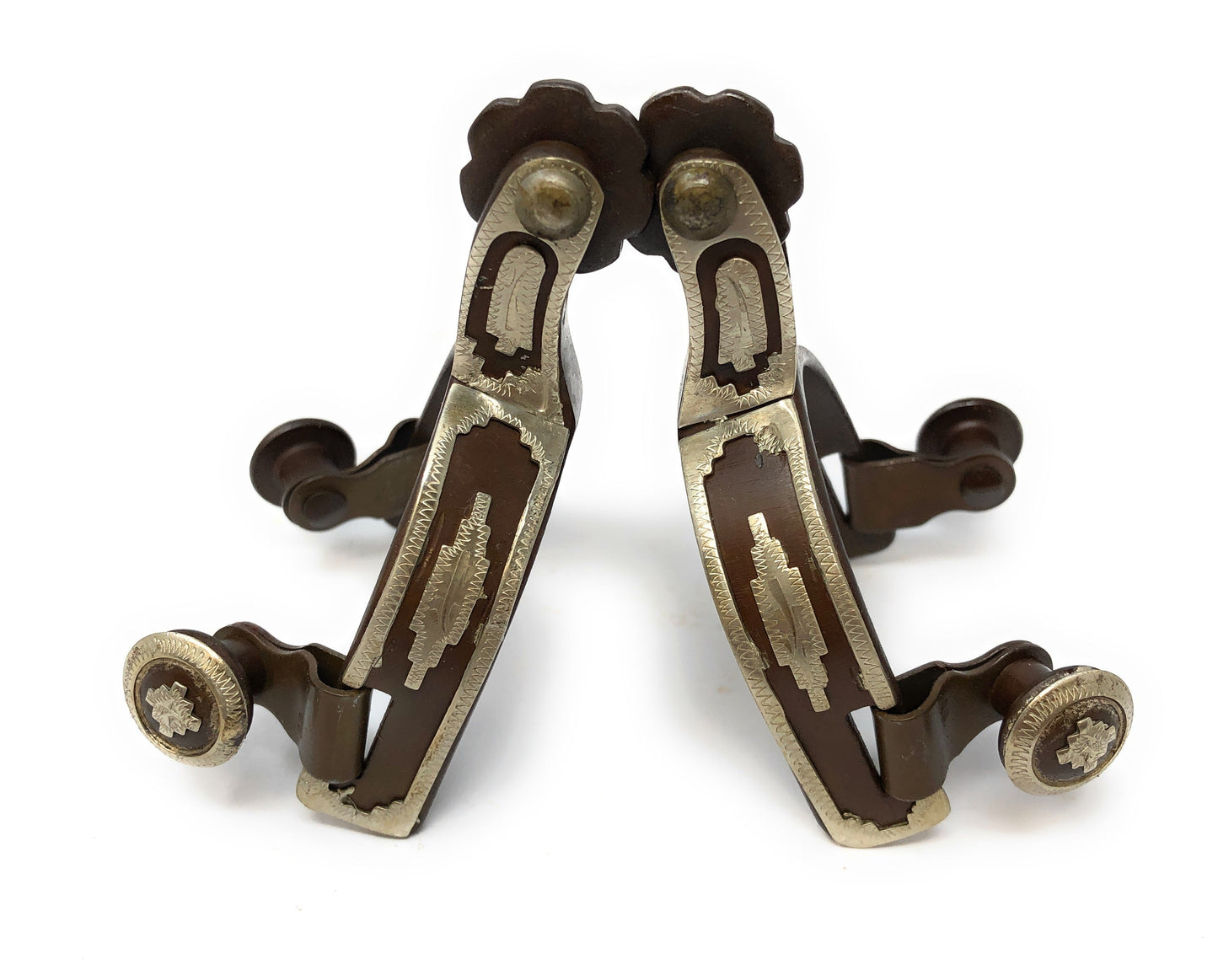 AJ Tack Baby Antique Brown Southwest Spurs