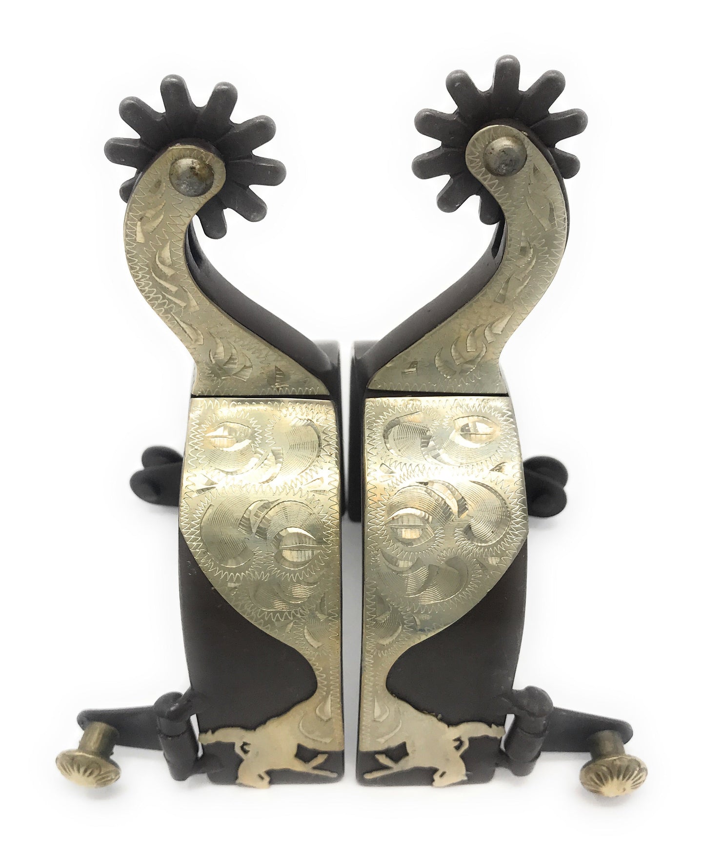 AJ Tack Men's Antique Brown Reining Horse Spurs