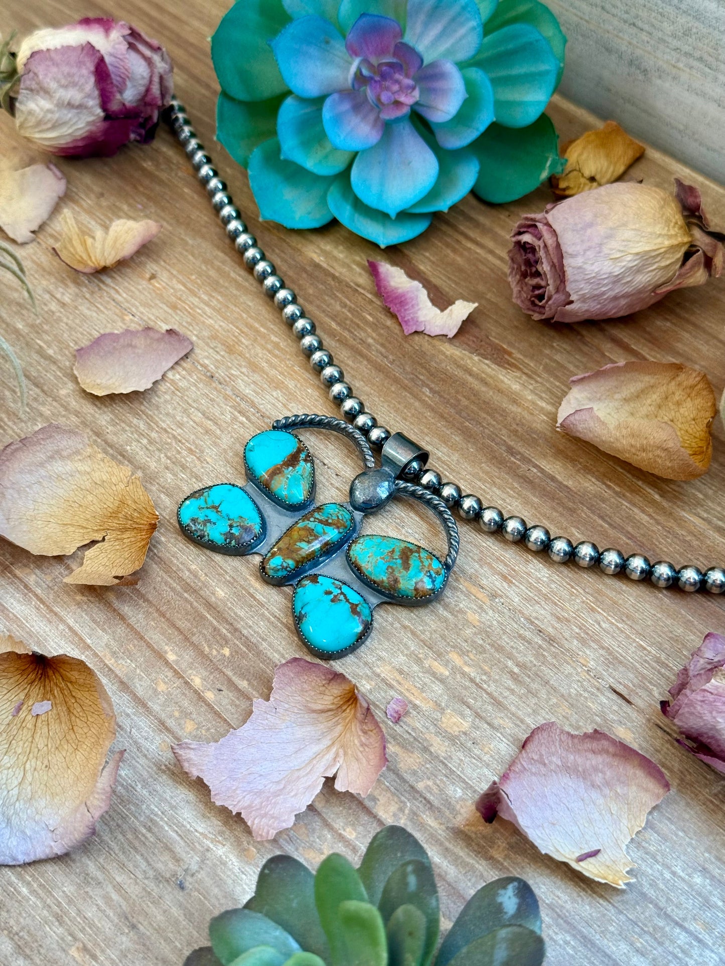 Turquoise Butterfly Pendant – Sterling Silver