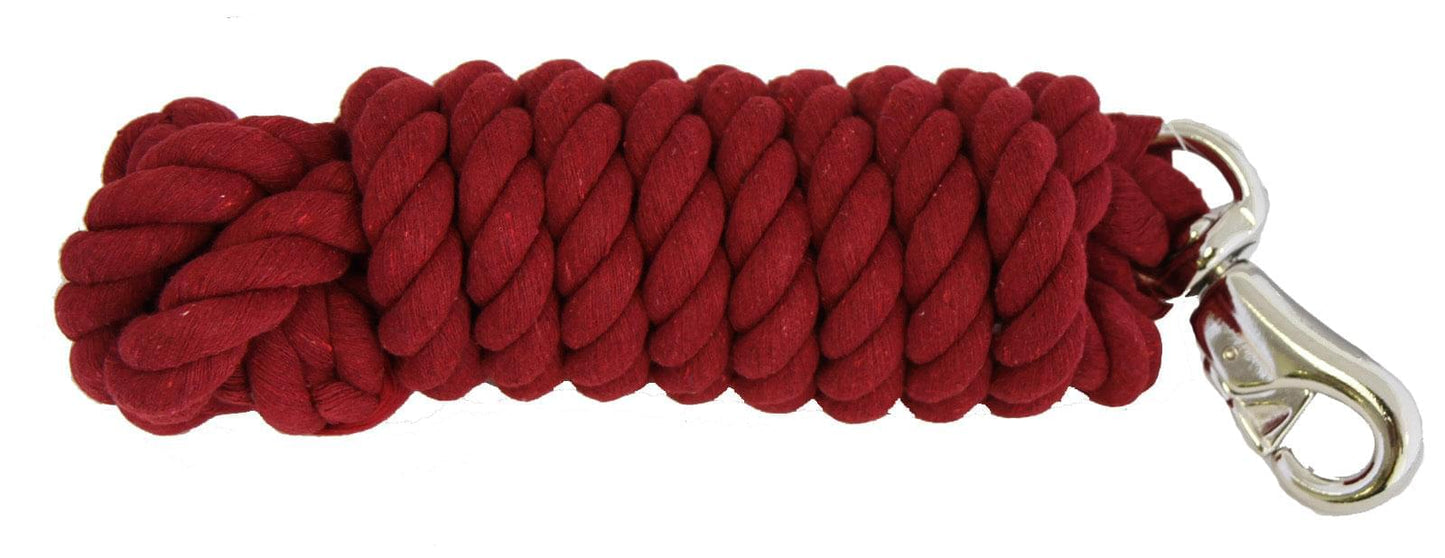 AJ Tack 10 Foot Cotton Lead Rope with Bull Snap