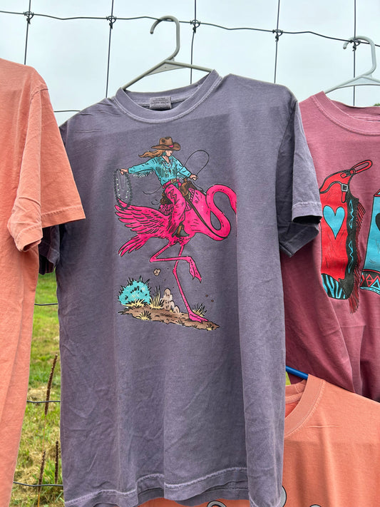 Bucking Flamingo CC tee