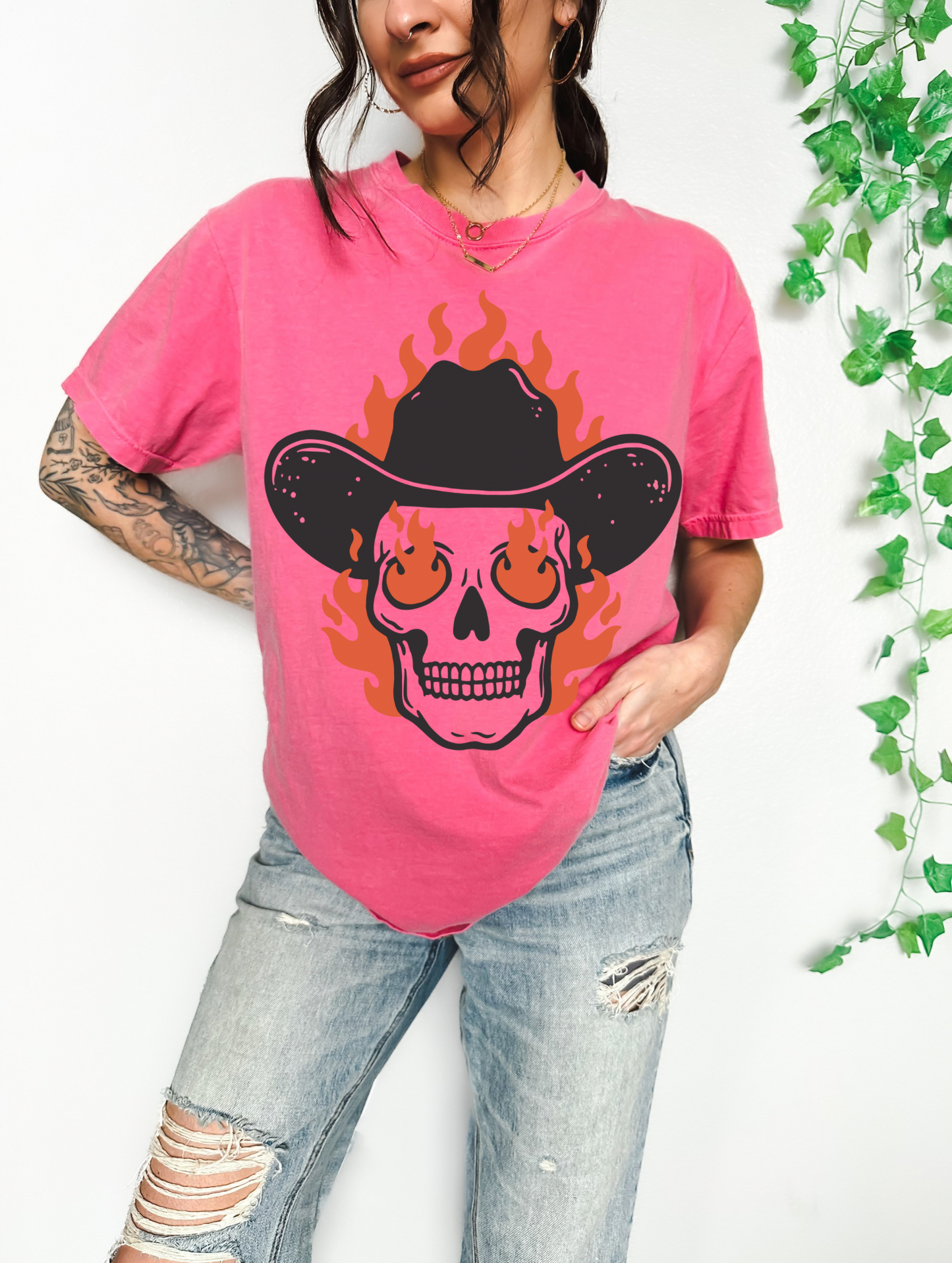 Skull on Fire Tee