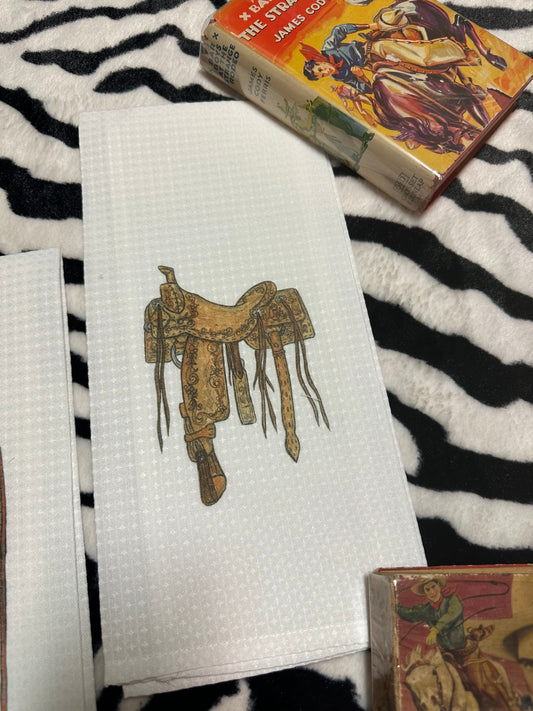 Western Kitchen Hand Towel - Saddle up - RTS