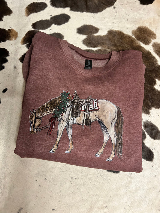 Holiday Pony Fleece Crewneck