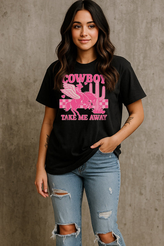 Cowboy Take Me Away Shirt – Graphic Tee, Long Sleeve & Crewneck.