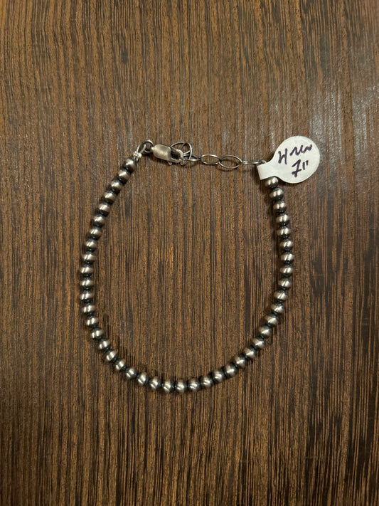 WD- Sterling silver Navajo pearls bracelet