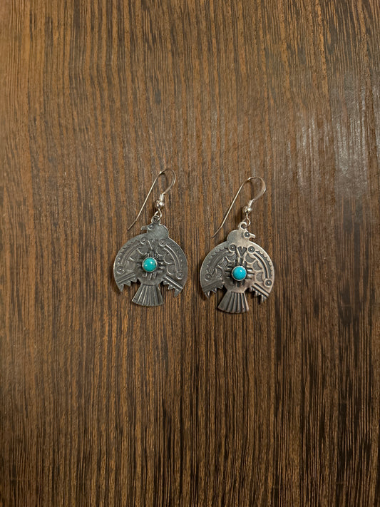 WD- Sterling silver Thunderbird earrings