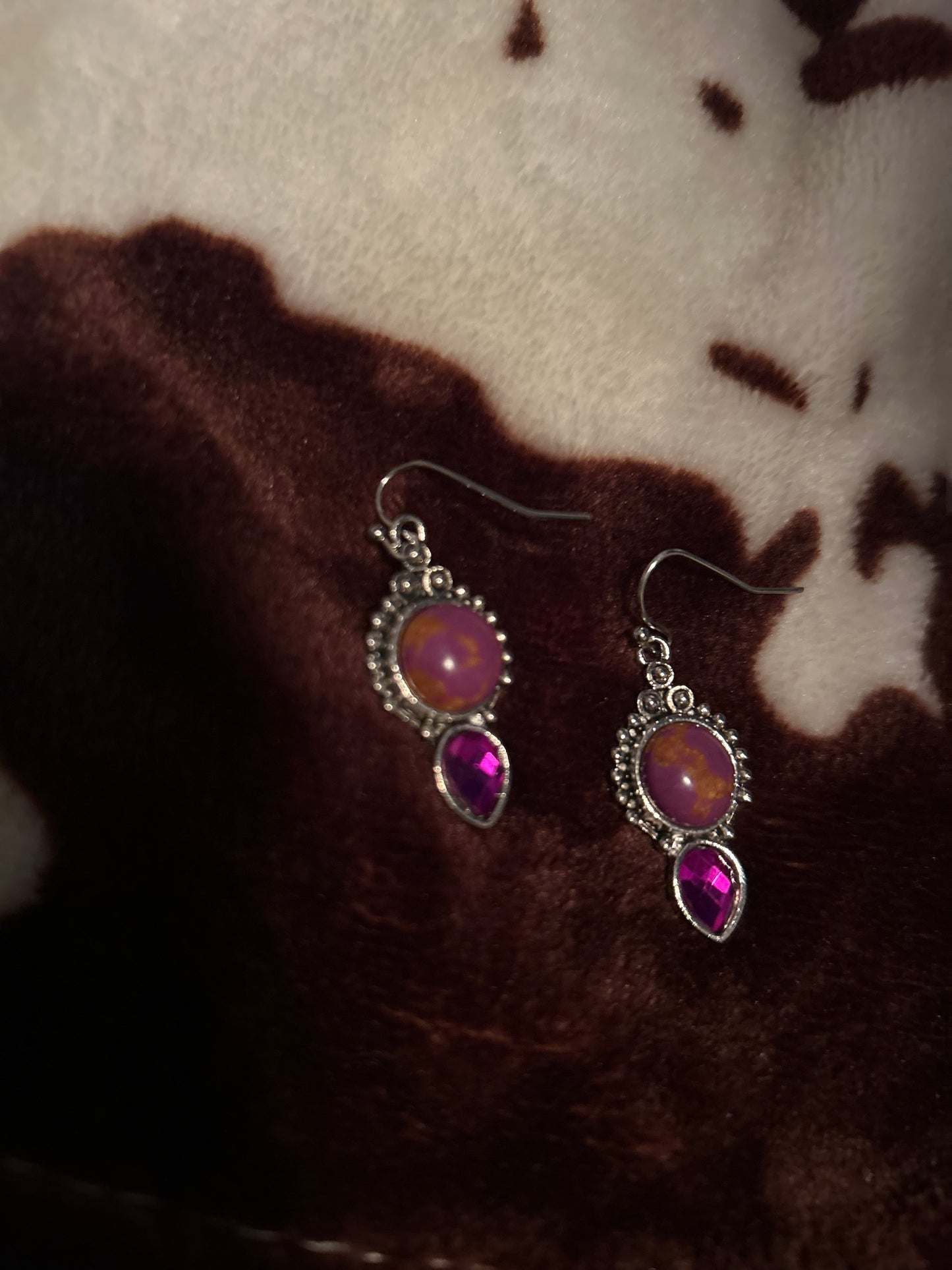 Amethyst colored earrings