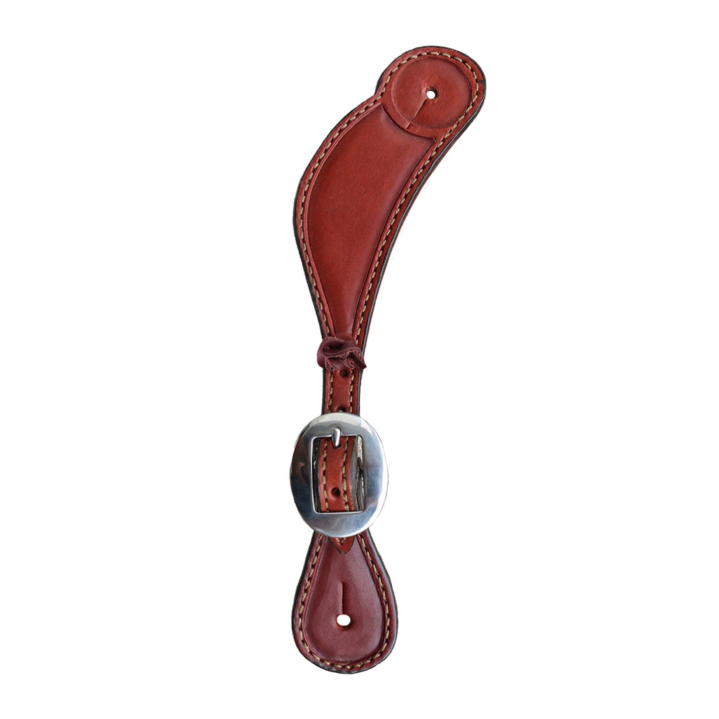 382-TO Ladies spur straps toast leather outline tooling