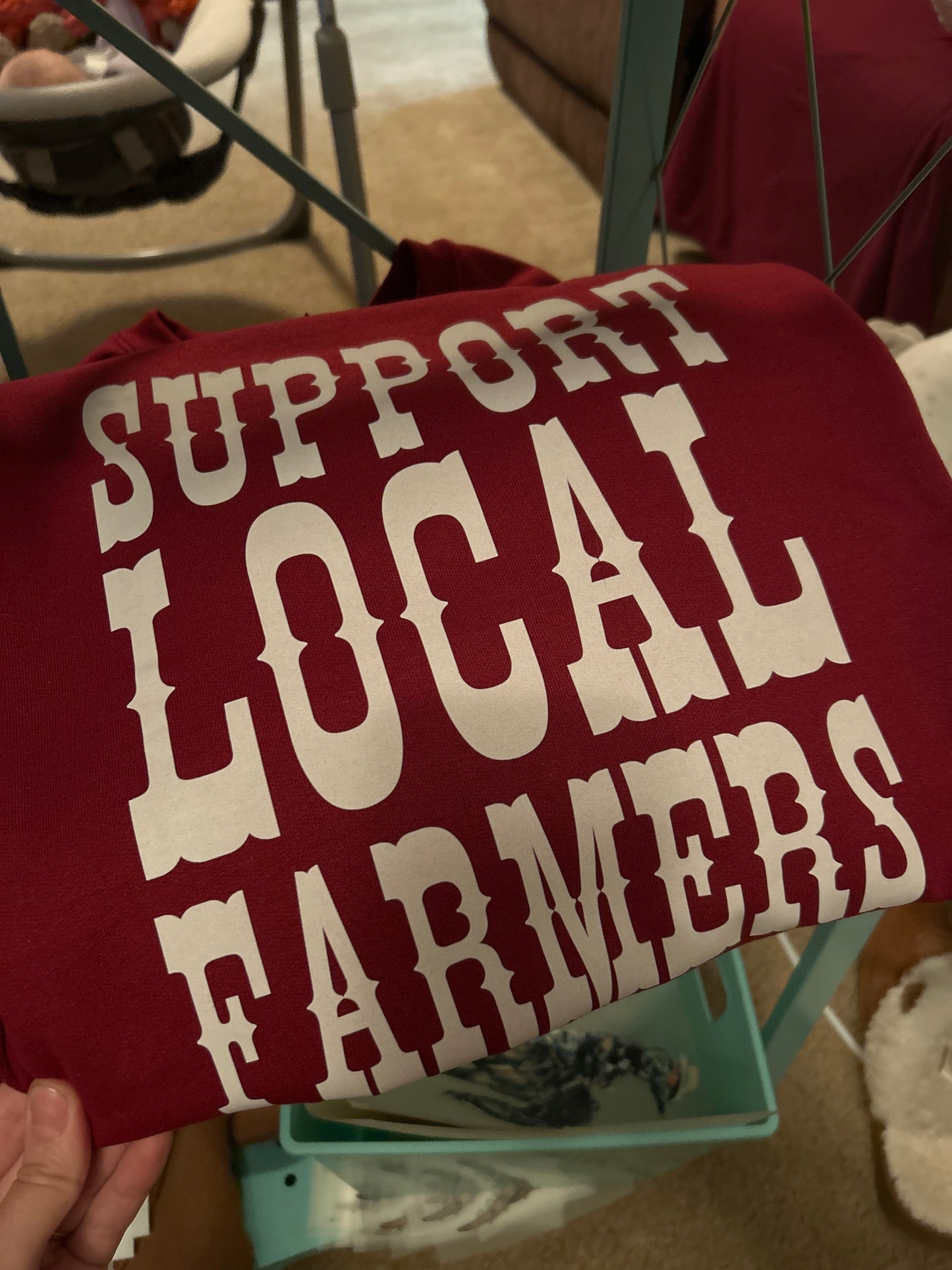 Support Local Farmers FLEECE CREWNECK