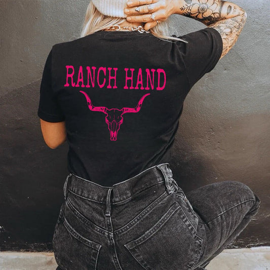 Ranch Hand Bull Pocket Matching Adult & Kids Shirt – Graphic Tee, Long Sleeve & Crewneck.
