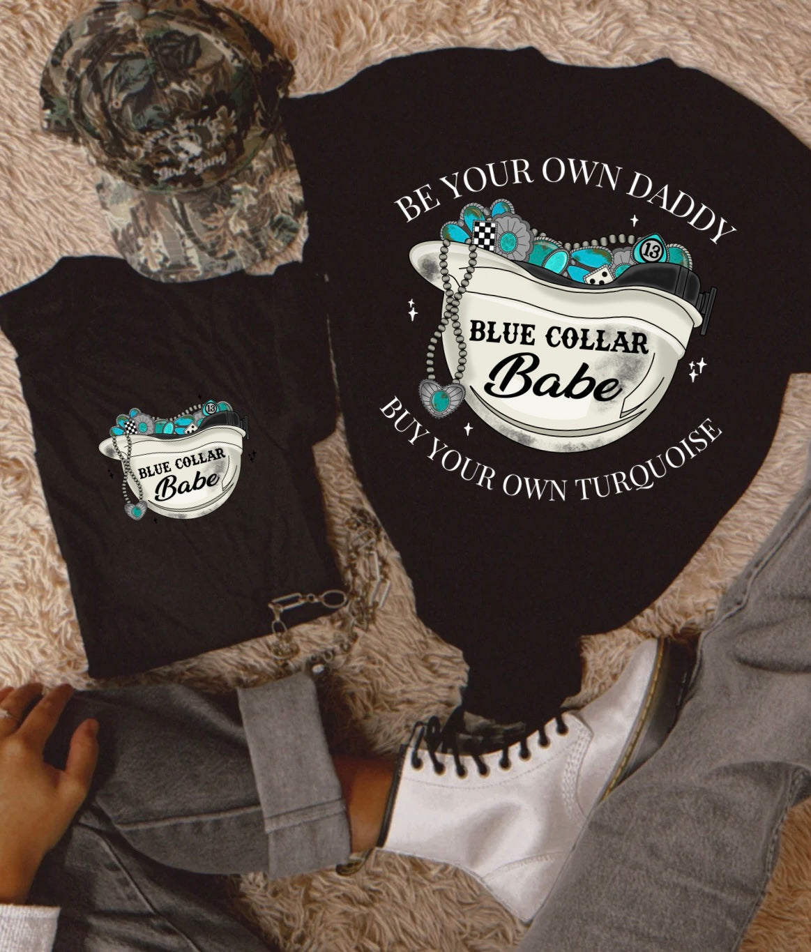 Blue Collar Babe tee