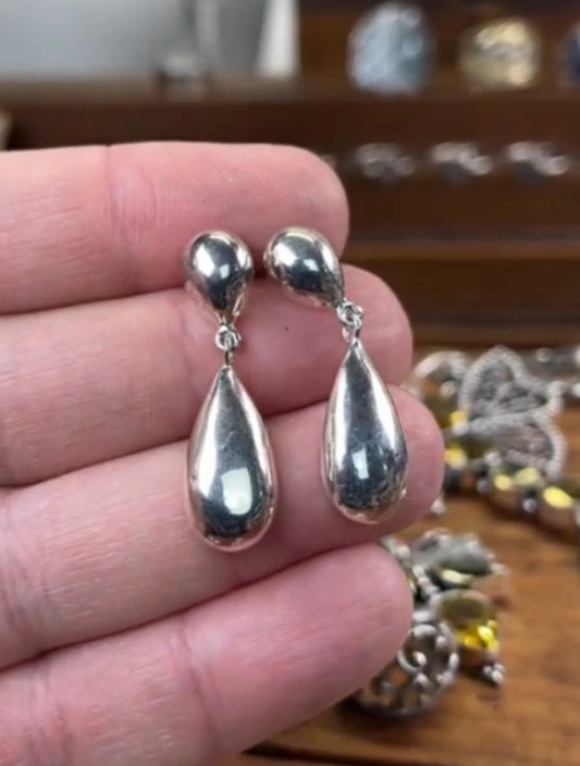 Sterling Silver Teardrop Earrings