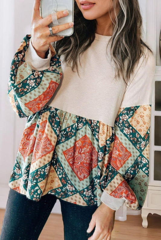 Medium- paisley sweatshirt