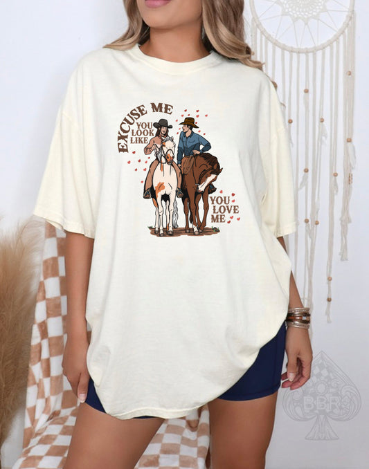 Excuse Me valentines graphic tee - Comfort Colors