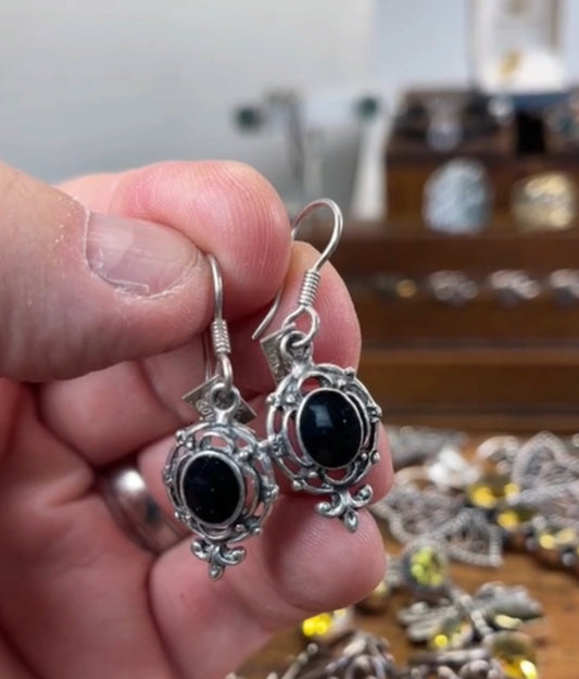 Black Onyx Earrings
