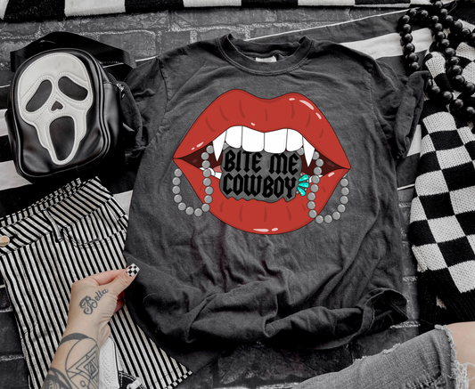 Bite me cowboy tee