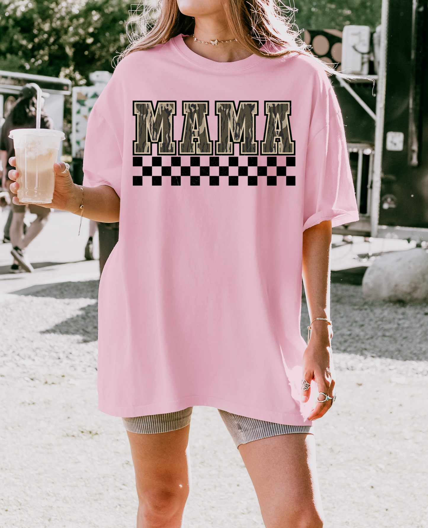 Camo Checkered Mama tee