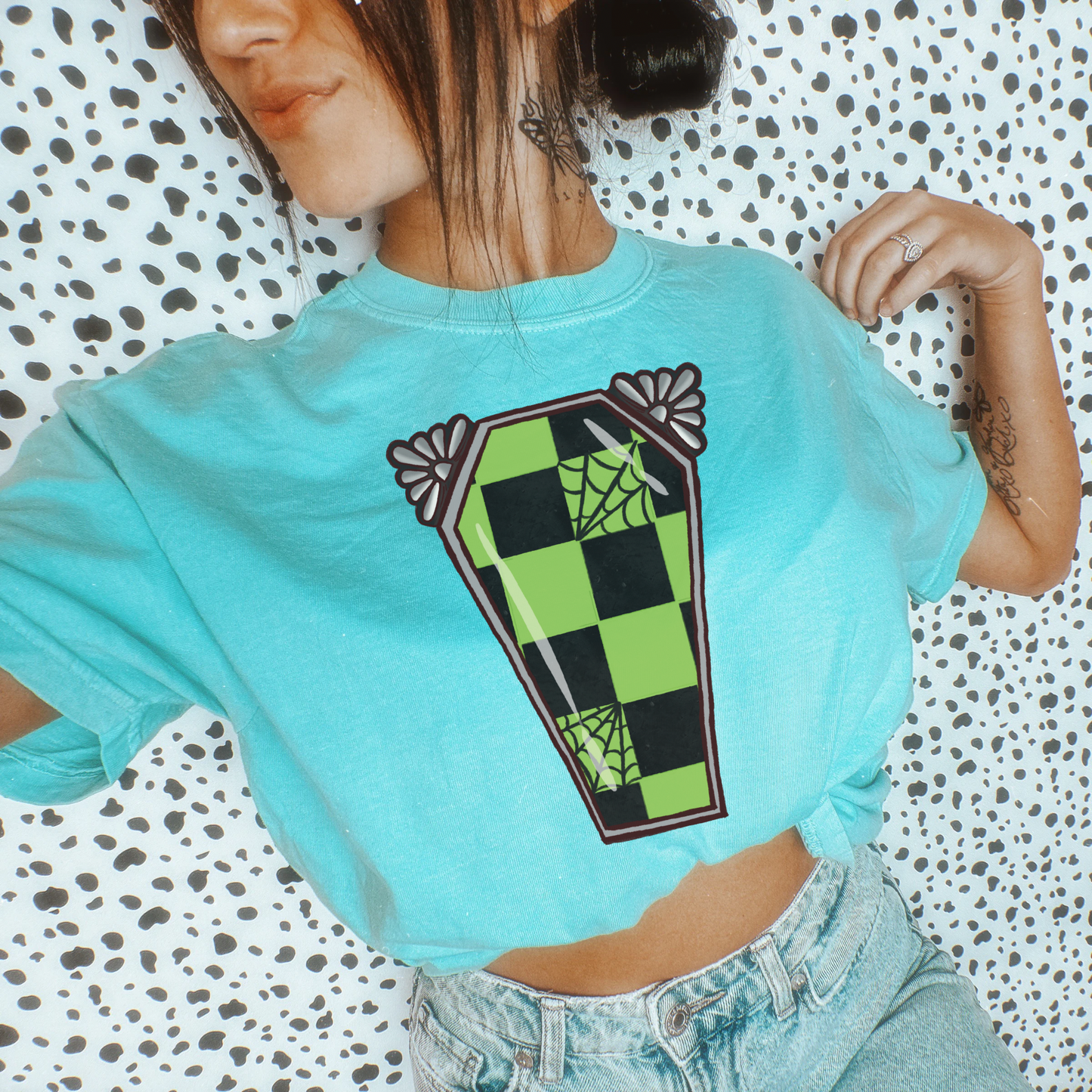 Coffin Checkered Jewel tee