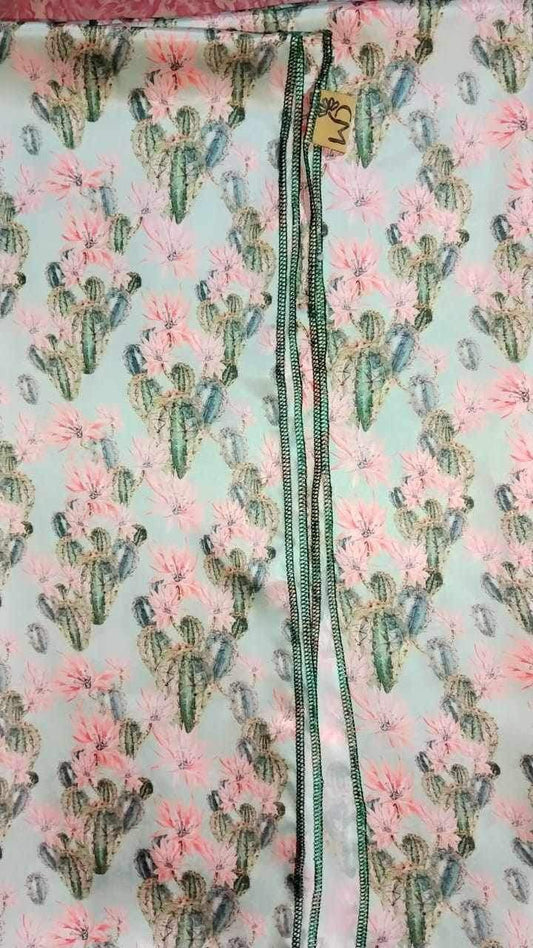 Pretty in Cactus 100% silk wildrag