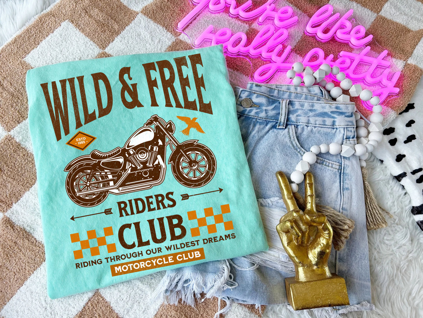 Wild and Free Moto Club Tee