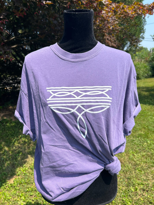 Bootstitch CC tee purple/white