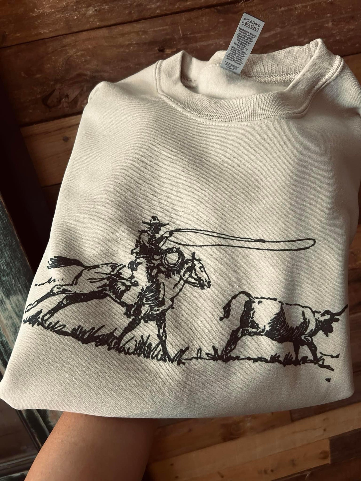 Calf Roping Fleece Crewneck