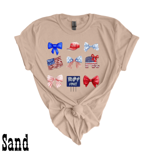 Vote Trump Bows Collage Tee