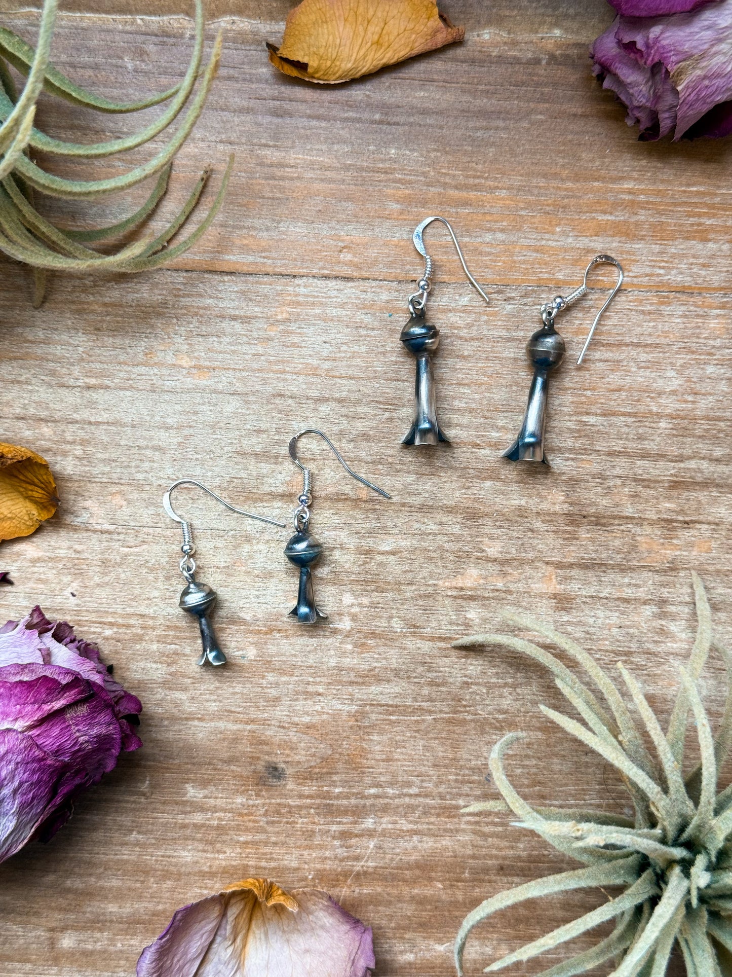 Sterling Silver Mini Blossom Dangle Earrings