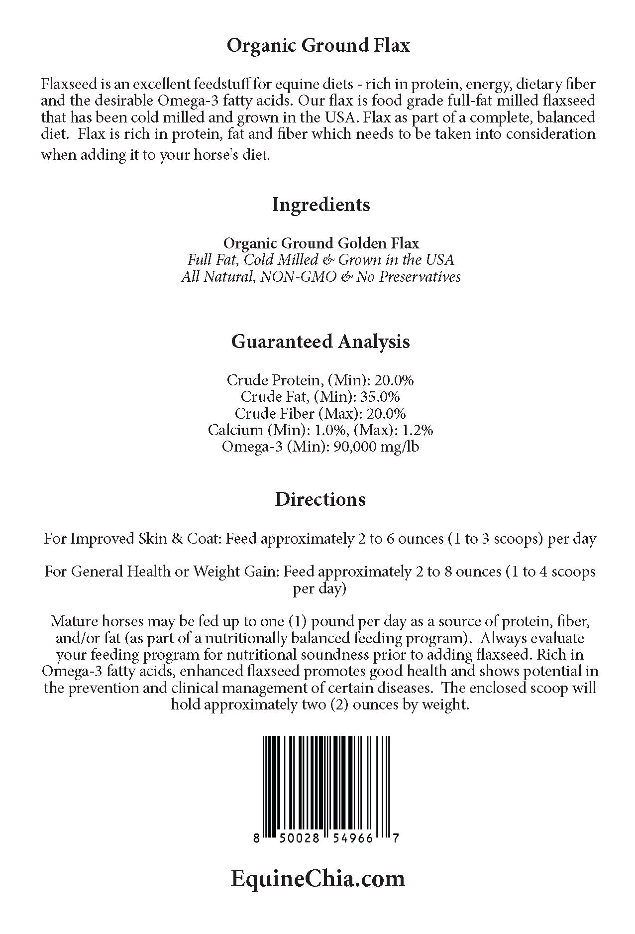 Organic Equine Ground Flax