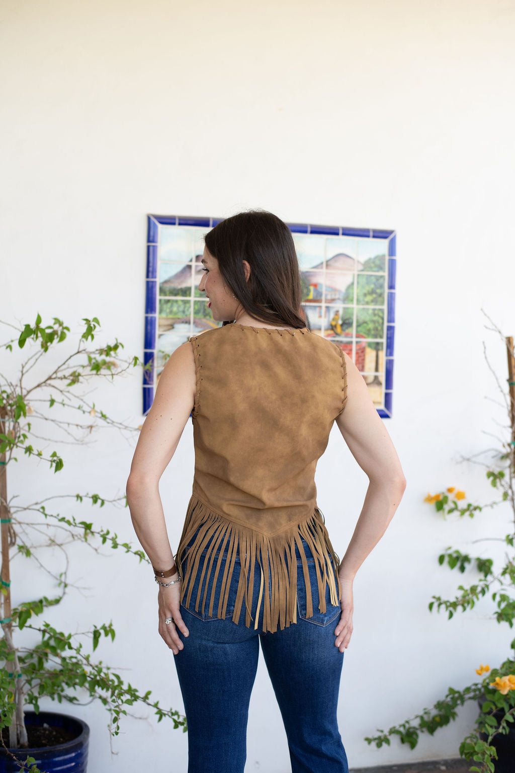 Wild Rose Fringe Vest